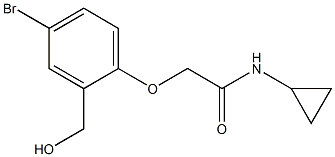 2-[4-bromo-2-(hydroxymethyl)phenoxy]-N-cyclopropylacetamide 结构式