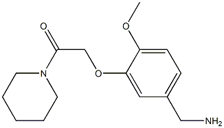 2-[5-(aminomethyl)-2-methoxyphenoxy]-1-(piperidin-1-yl)ethan-1-one 化学構造式
