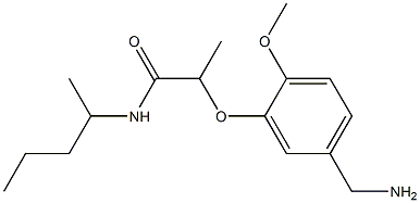 2-[5-(aminomethyl)-2-methoxyphenoxy]-N-(pentan-2-yl)propanamide Structure