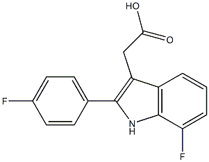 2-[7-fluoro-2-(4-fluorophenyl)-1H-indol-3-yl]acetic acid