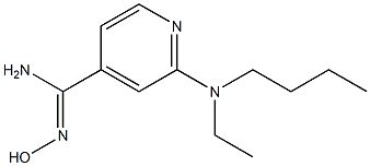 2-[butyl(ethyl)amino]-N'-hydroxypyridine-4-carboximidamide,,结构式