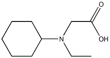 2-[cyclohexyl(ethyl)amino]acetic acid,,结构式