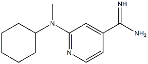 2-[cyclohexyl(methyl)amino]pyridine-4-carboximidamide Structure