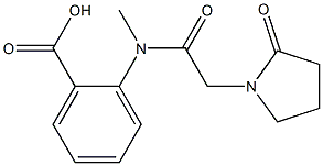 2-[N-methyl-2-(2-oxopyrrolidin-1-yl)acetamido]benzoic acid Structure