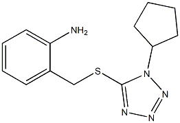 2-{[(1-cyclopentyl-1H-1,2,3,4-tetrazol-5-yl)sulfanyl]methyl}aniline Structure