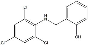 2-{[(2,4,6-trichlorophenyl)amino]methyl}phenol 结构式