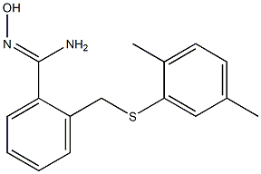 2-{[(2,5-dimethylphenyl)sulfanyl]methyl}-N'-hydroxybenzene-1-carboximidamide 化学構造式