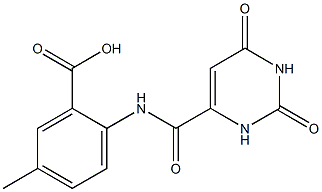 2-{[(2,6-dioxo-1,2,3,6-tetrahydropyrimidin-4-yl)carbonyl]amino}-5-methylbenzoic acid Structure