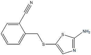 2-{[(2-amino-1,3-thiazol-5-yl)thio]methyl}benzonitrile,,结构式