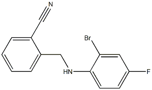 2-{[(2-bromo-4-fluorophenyl)amino]methyl}benzonitrile Structure