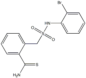 2-{[(2-bromophenyl)sulfamoyl]methyl}benzene-1-carbothioamide,,结构式