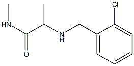 2-{[(2-chlorophenyl)methyl]amino}-N-methylpropanamide 结构式
