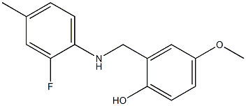 2-{[(2-fluoro-4-methylphenyl)amino]methyl}-4-methoxyphenol Struktur