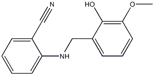 2-{[(2-hydroxy-3-methoxyphenyl)methyl]amino}benzonitrile Struktur