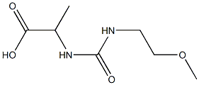 2-{[(2-methoxyethyl)carbamoyl]amino}propanoic acid Structure