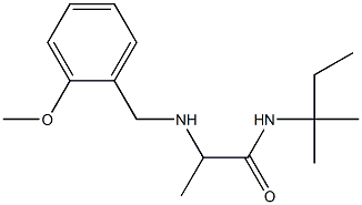 2-{[(2-methoxyphenyl)methyl]amino}-N-(2-methylbutan-2-yl)propanamide,,结构式