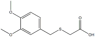 2-{[(3,4-dimethoxyphenyl)methyl]sulfanyl}acetic acid 结构式