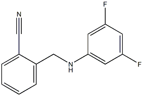 2-{[(3,5-difluorophenyl)amino]methyl}benzonitrile 化学構造式