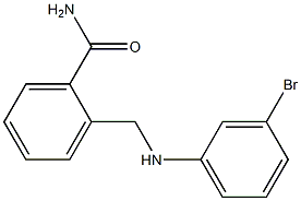 2-{[(3-bromophenyl)amino]methyl}benzamide 化学構造式