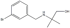 2-{[(3-bromophenyl)methyl]amino}-2-methylpropan-1-ol,,结构式