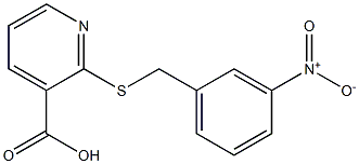2-{[(3-nitrophenyl)methyl]sulfanyl}pyridine-3-carboxylic acid,,结构式