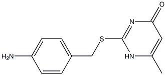 2-{[(4-aminophenyl)methyl]sulfanyl}-6-methyl-1,4-dihydropyrimidin-4-one Structure