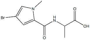 2-{[(4-bromo-1-methyl-1H-pyrrol-2-yl)carbonyl]amino}propanoic acid Structure