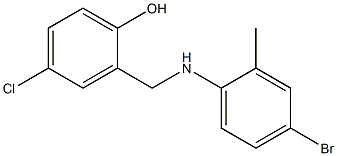 2-{[(4-bromo-2-methylphenyl)amino]methyl}-4-chlorophenol Struktur