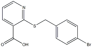 2-{[(4-bromophenyl)methyl]sulfanyl}pyridine-3-carboxylic acid 化学構造式