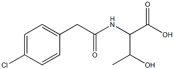 2-{[(4-chlorophenyl)acetyl]amino}-3-hydroxybutanoic acid Structure