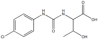 2-{[(4-chlorophenyl)carbamoyl]amino}-3-hydroxybutanoic acid Structure