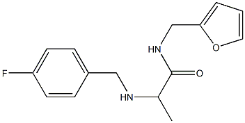 2-{[(4-fluorophenyl)methyl]amino}-N-(furan-2-ylmethyl)propanamide,,结构式