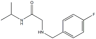 2-{[(4-fluorophenyl)methyl]amino}-N-(propan-2-yl)acetamide|