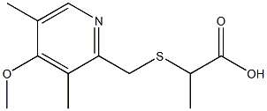 2-{[(4-methoxy-3,5-dimethylpyridin-2-yl)methyl]sulfanyl}propanoic acid Structure