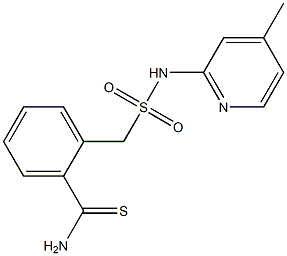 2-{[(4-methylpyridin-2-yl)sulfamoyl]methyl}benzene-1-carbothioamide Struktur