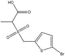 2-{[(5-bromothien-2-yl)methyl]sulfonyl}propanoic acid Struktur