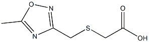 2-{[(5-methyl-1,2,4-oxadiazol-3-yl)methyl]sulfanyl}acetic acid,,结构式