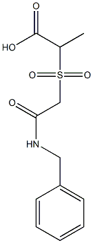 2-{[(benzylcarbamoyl)methane]sulfonyl}propanoic acid 化学構造式