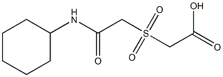 2-{[(cyclohexylcarbamoyl)methane]sulfonyl}acetic acid,,结构式