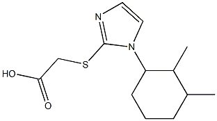 2-{[1-(2,3-dimethylcyclohexyl)-1H-imidazol-2-yl]sulfanyl}acetic acid 化学構造式