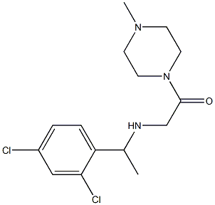 2-{[1-(2,4-dichlorophenyl)ethyl]amino}-1-(4-methylpiperazin-1-yl)ethan-1-one Structure