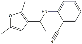 2-{[1-(2,5-dimethylfuran-3-yl)ethyl]amino}benzonitrile Struktur