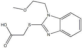 2-{[1-(2-methoxyethyl)-1H-1,3-benzodiazol-2-yl]sulfanyl}acetic acid Structure