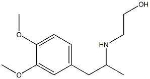 2-{[1-(3,4-dimethoxyphenyl)propan-2-yl]amino}ethan-1-ol Struktur