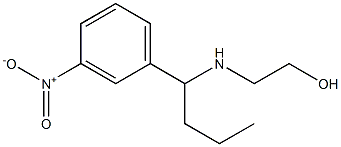 2-{[1-(3-nitrophenyl)butyl]amino}ethan-1-ol Structure