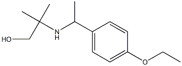 2-{[1-(4-ethoxyphenyl)ethyl]amino}-2-methylpropan-1-ol 化学構造式