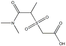 2-{[1-(dimethylcarbamoyl)ethane]sulfonyl}acetic acid Struktur
