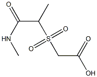 2-{[1-(methylcarbamoyl)ethane]sulfonyl}acetic acid 化学構造式