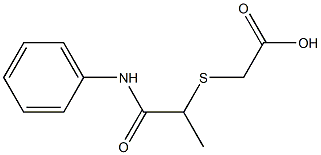 2-{[1-(phenylcarbamoyl)ethyl]sulfanyl}acetic acid Struktur
