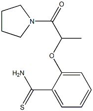 2-{[1-oxo-1-(pyrrolidin-1-yl)propan-2-yl]oxy}benzene-1-carbothioamide,,结构式